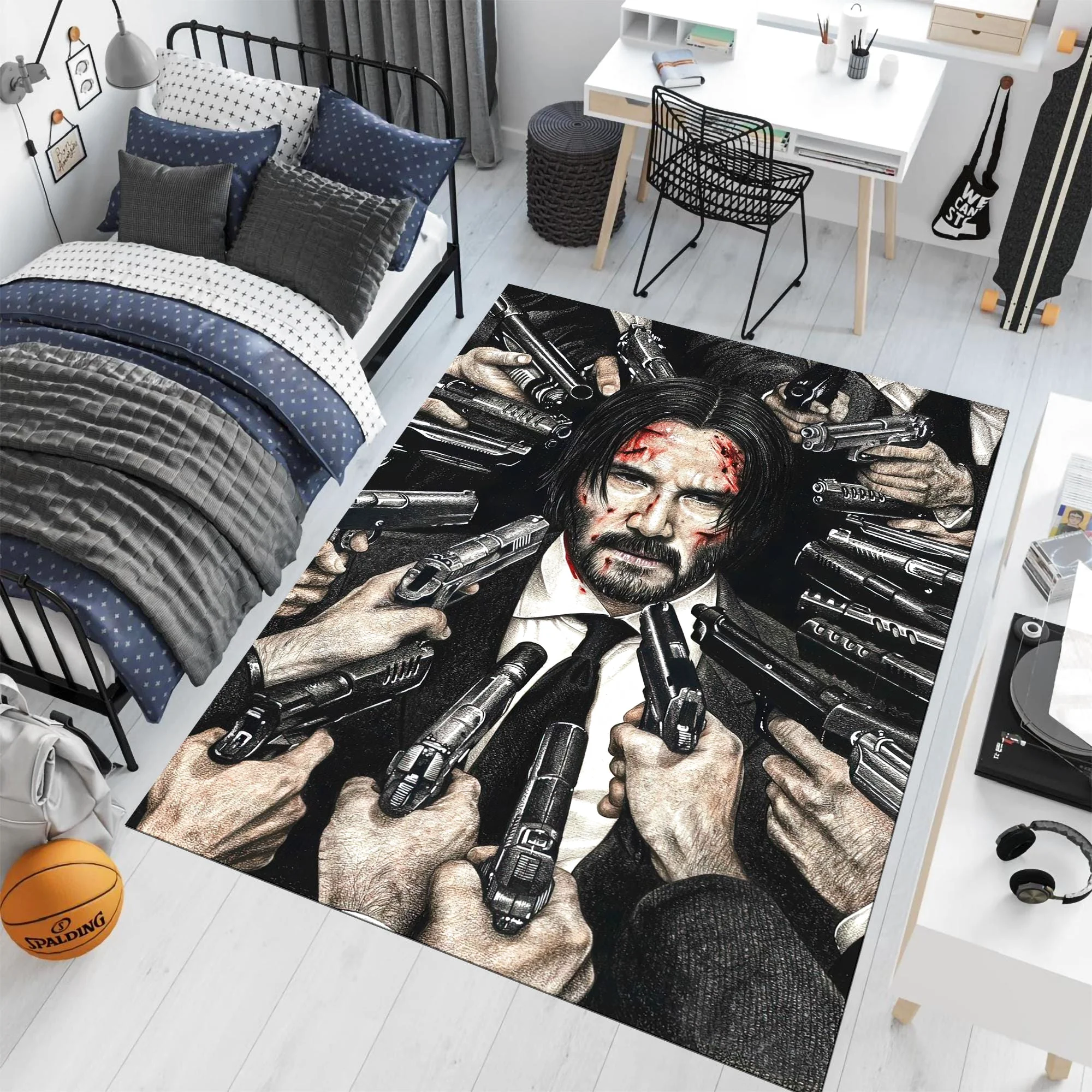 John Wick Rug Action Movie Decor Rectangle Rug
