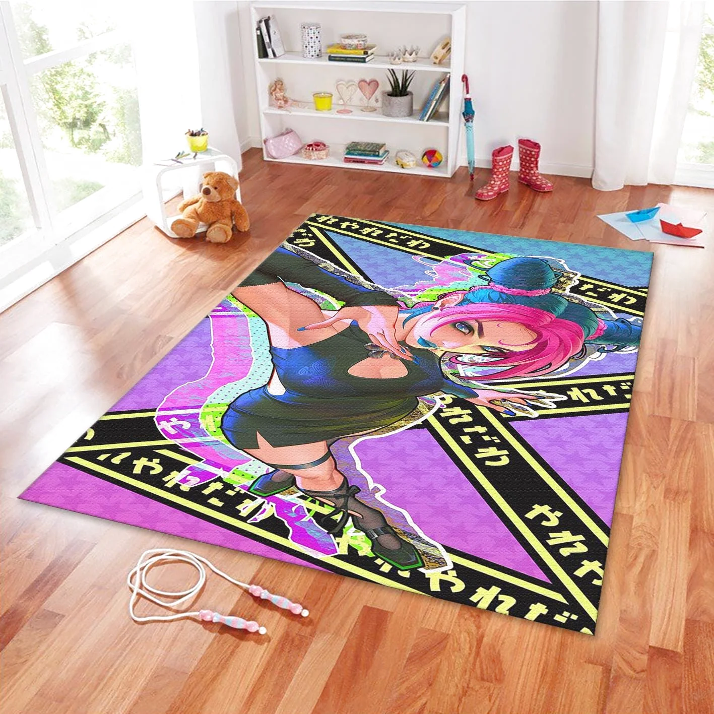 Jolyne Cujoh Rug, JoJos Bizarre Adventure Rectangle Rug