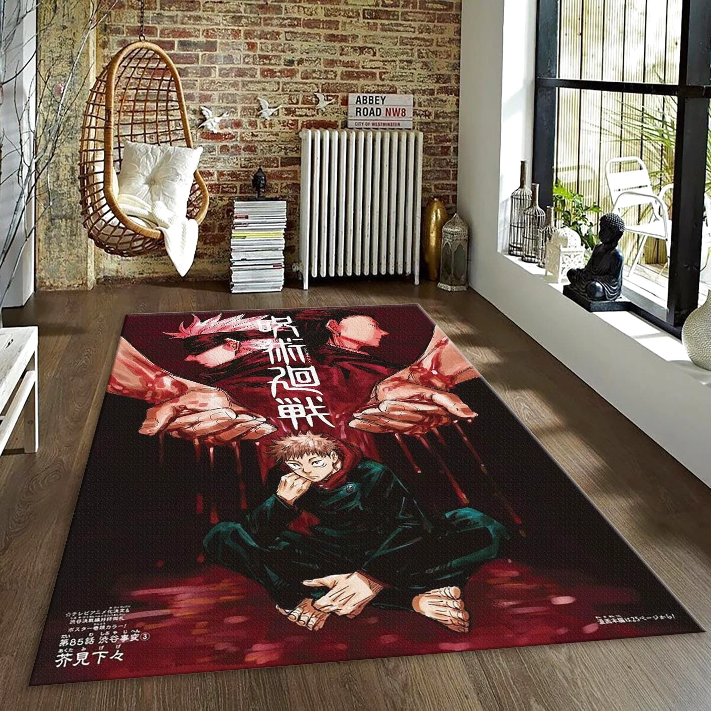 Jujutsu Kaisen Gojo Satoru and Geto Suguru Yuji Itadori Rectangle Rug