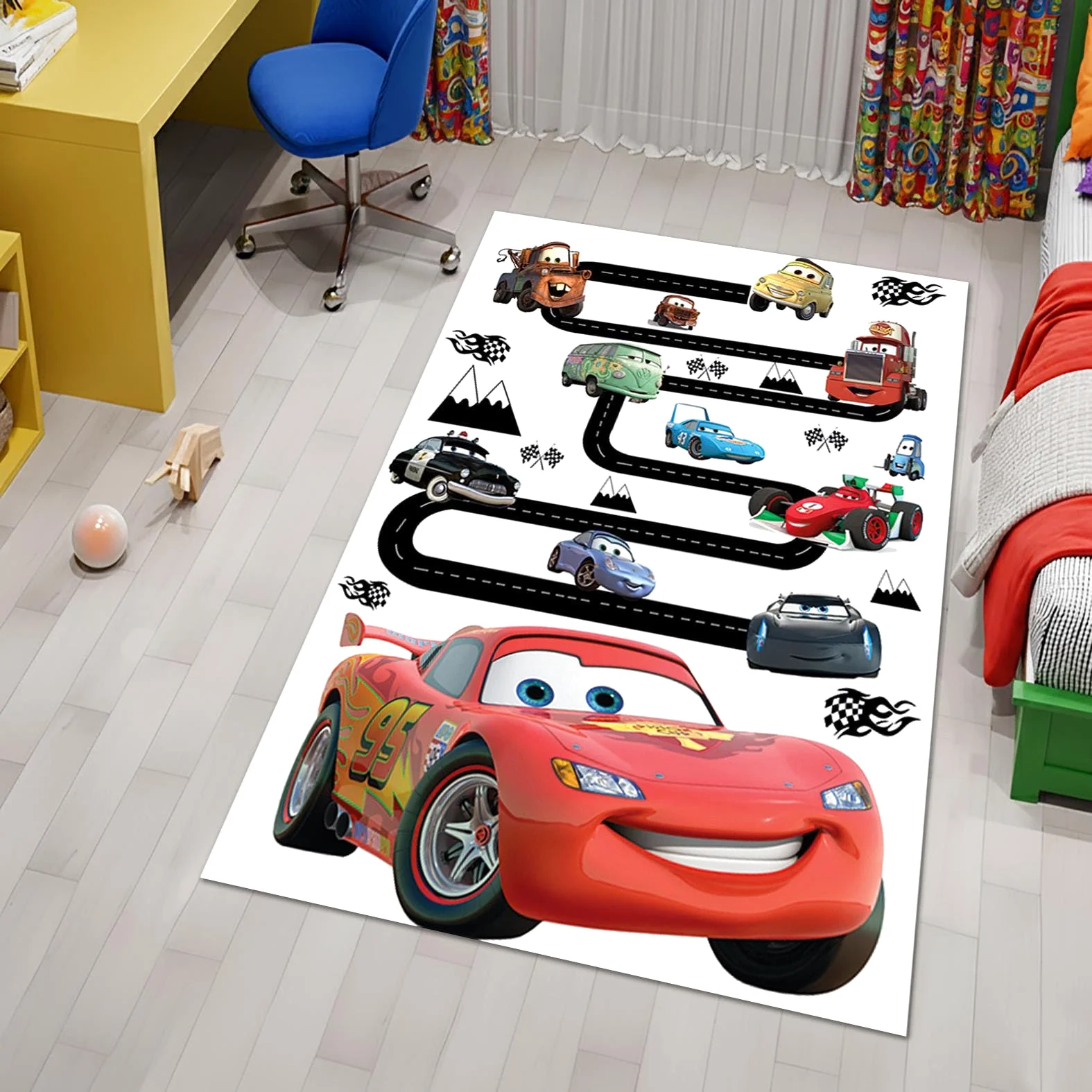 Lightning McQueen Car Rectangle Rug
