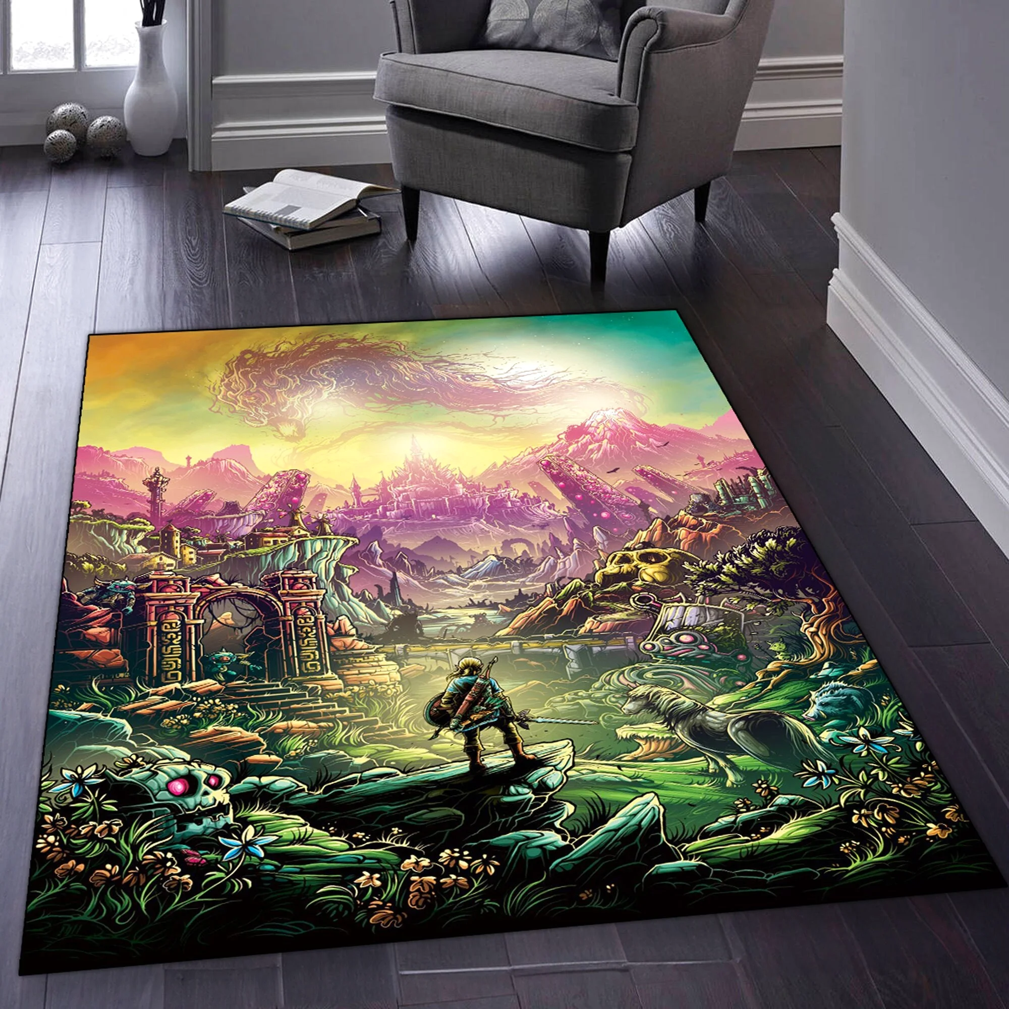 Legend of Zelda Rug Majoras Mask Gaming Carpet Rectangle Rug