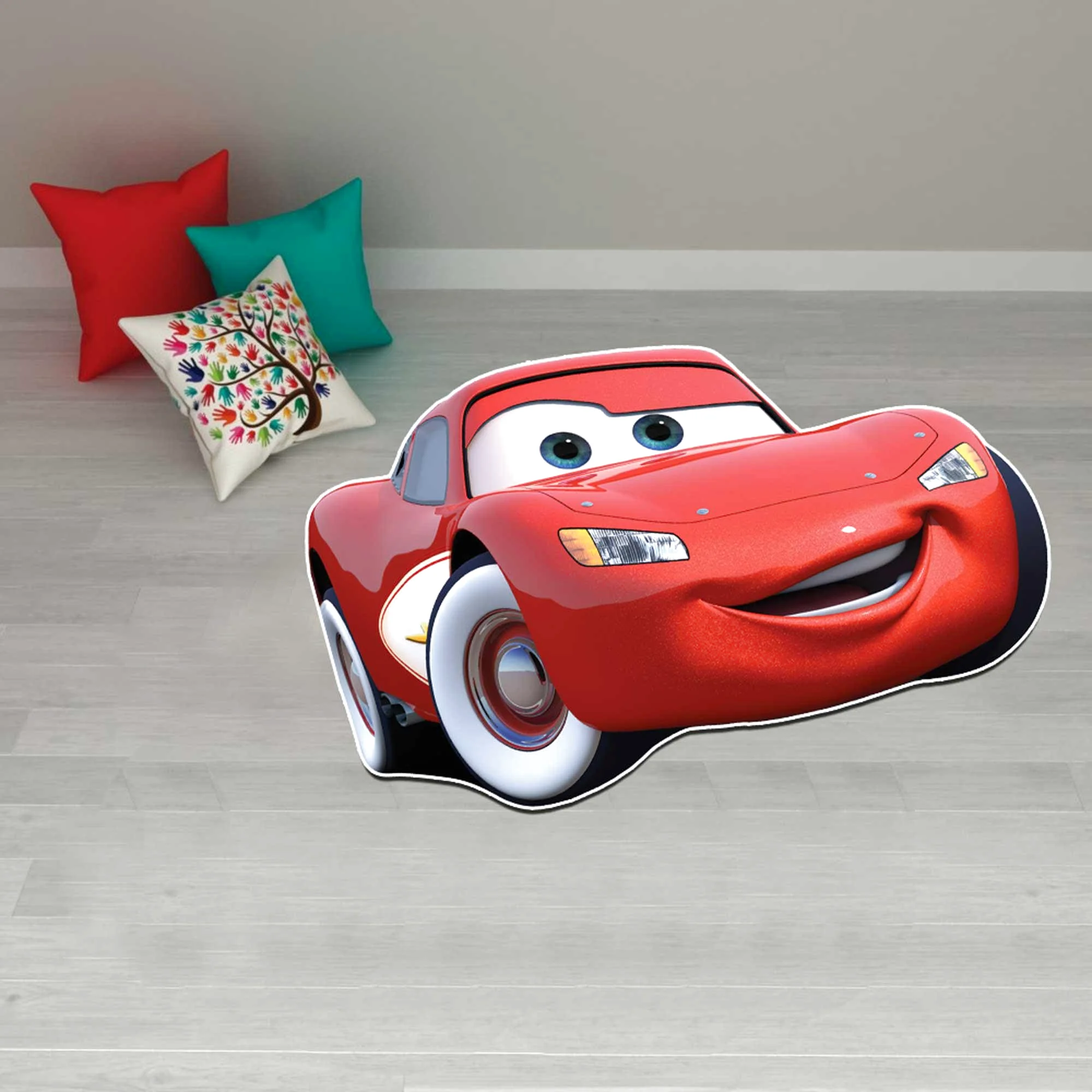 Lightning McQueen Rug, Cusstom Shaped Rug 6