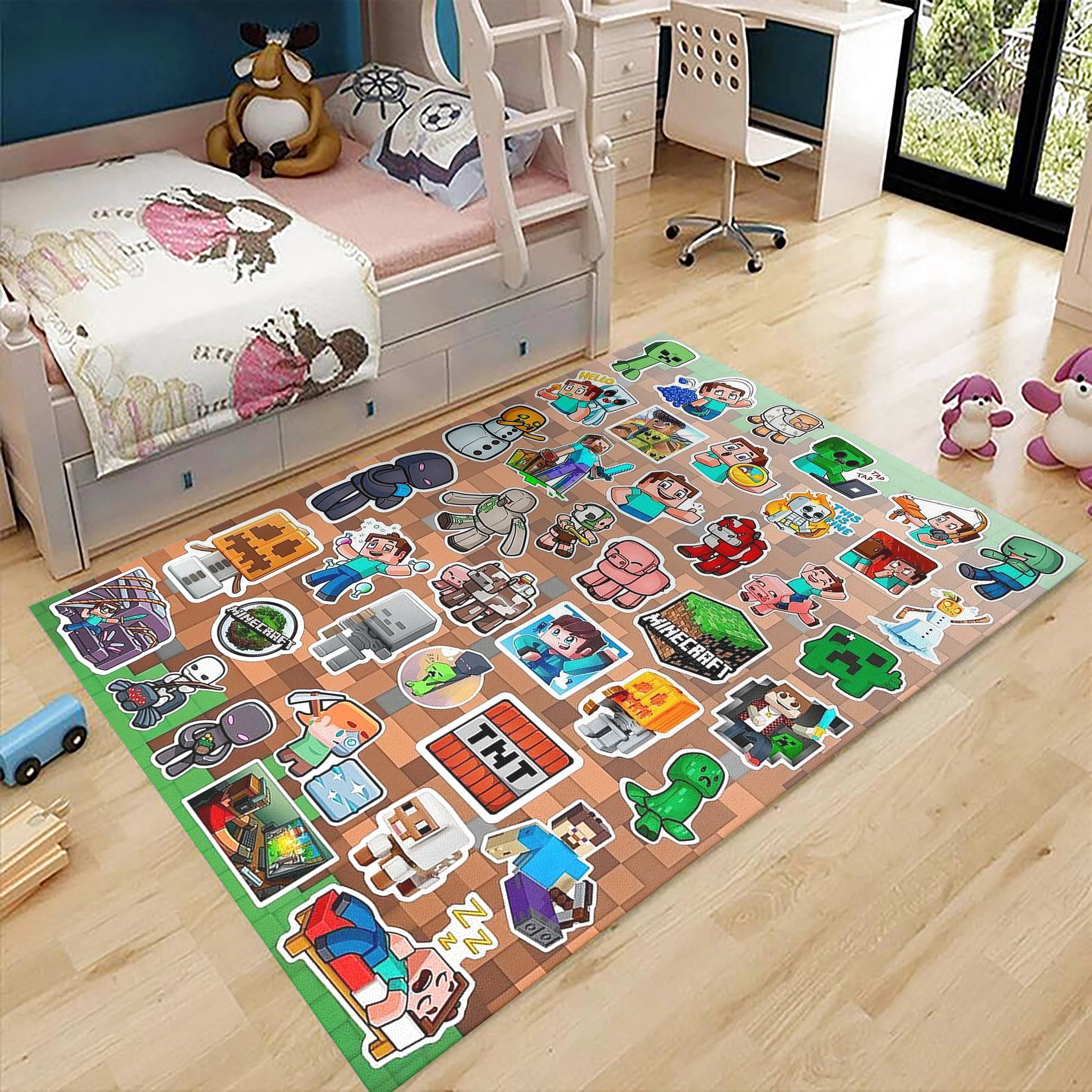 Minecraft Room Mat Decor, Rectangle Rug