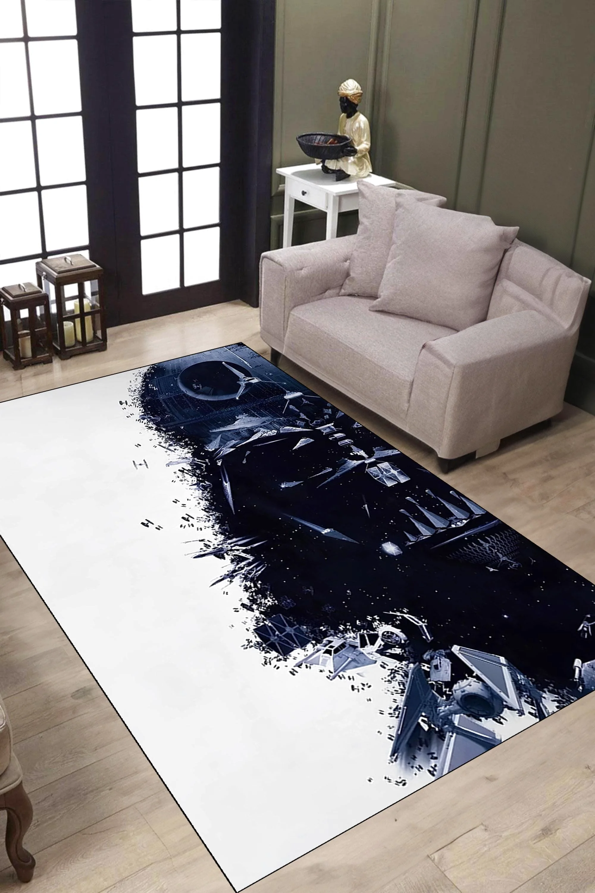 Movie Pattern Rug Game Room Decor Rectangle Rug