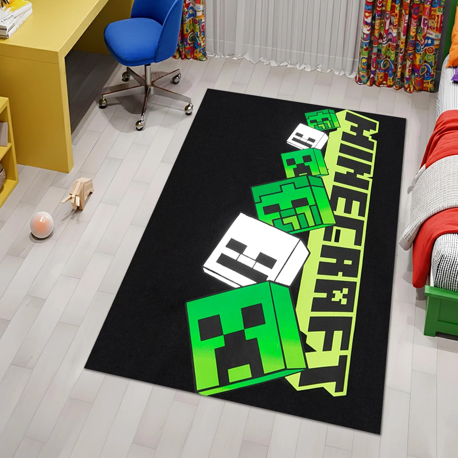 Minecraft Pixel Game Accent Rug, Rectangle Rug