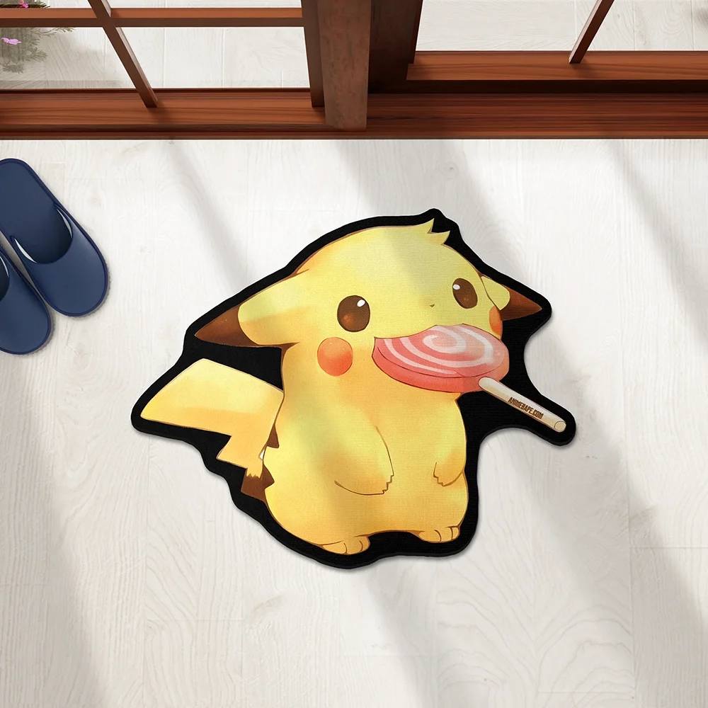 Pokemon Pikachu Custom Shaped Rug Funny Doormat