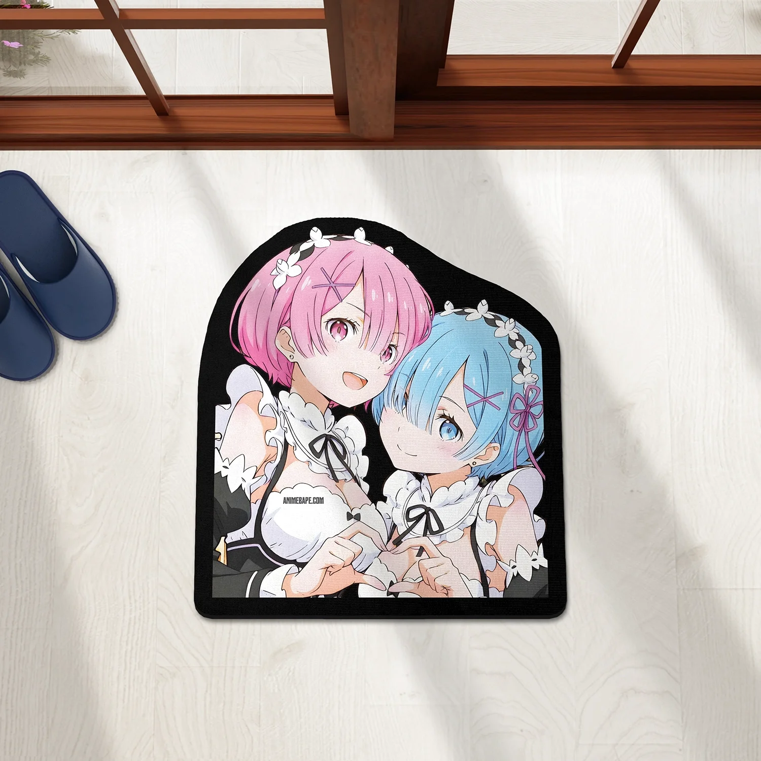 ReZero Rem and Ram Custom Shaped Rug